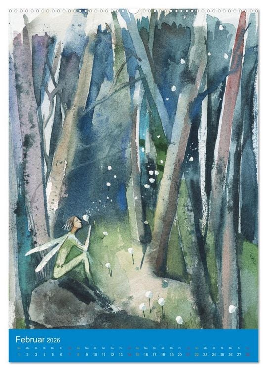 Produktbild: Im Elfenreich- Zauber und Magie der Elfen in sch&ouml;nen Aquarellen (hochwertiger Premium Wandkalender 2026 DIN A2 hoch), Kunstdruck in Hochglanz