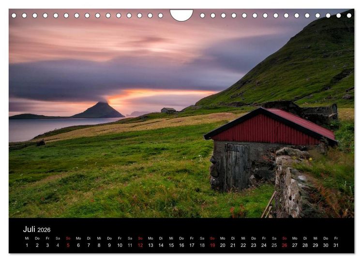 Produktbild: Wunderbare F&auml;r&ouml;er Inseln (Wandkalender 2026 DIN A4 quer), CALVENDO Monatskalender