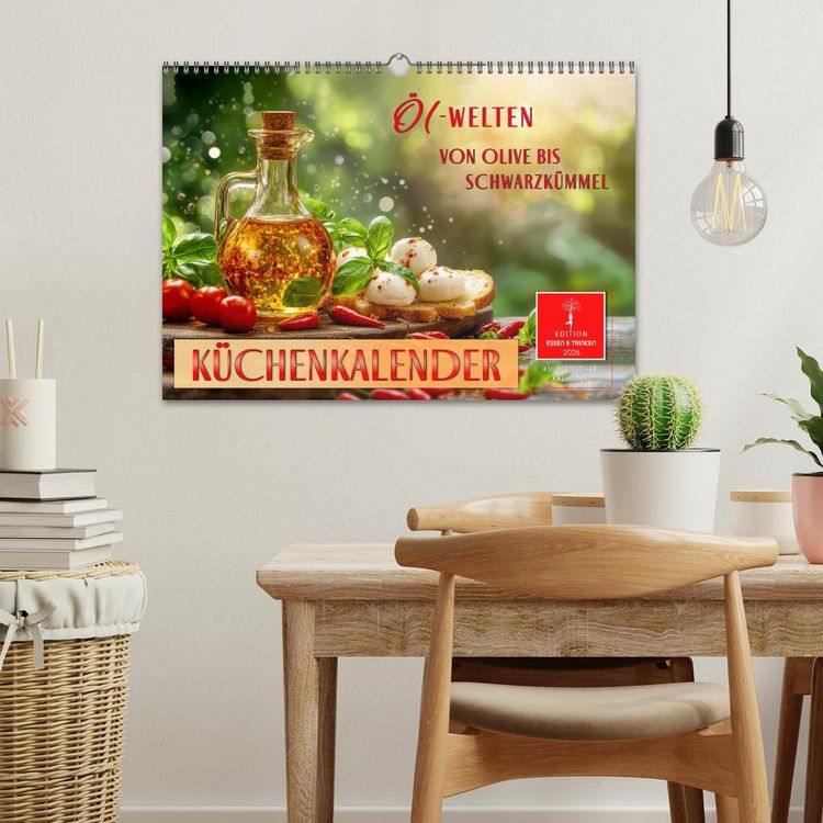 Produktbild: K&uuml;chenkalender - &Ouml;L-Welten (Wandkalender 2026 DIN A3 quer), CALVENDO Monatskalender