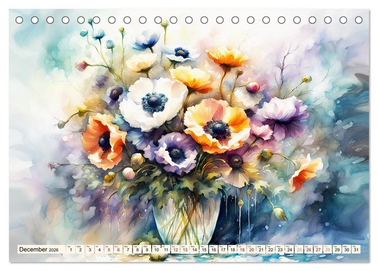 Produktbild: Blossom joy (Desk Calendar 2026 DIN A5 landscape), CALVENDO 12 Month DeskCalendar