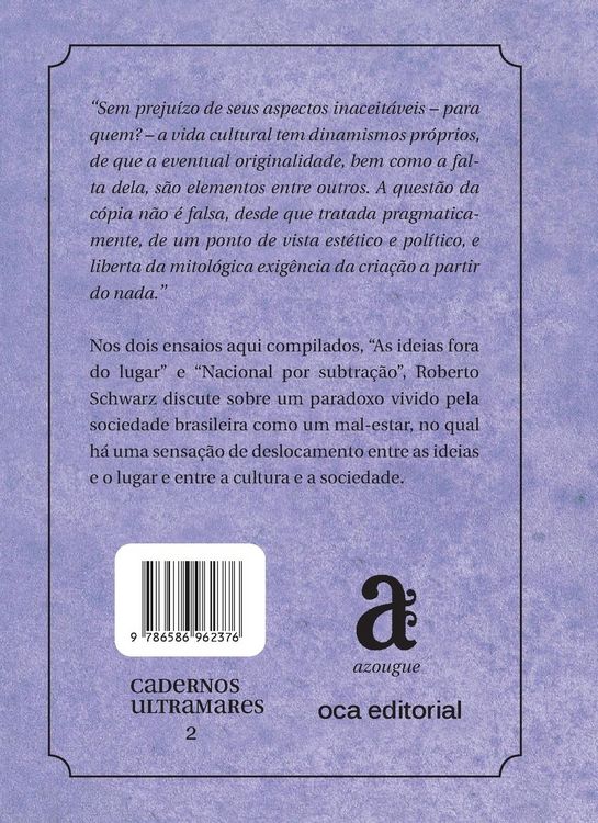 Produktbild: As ideias fora de lugar