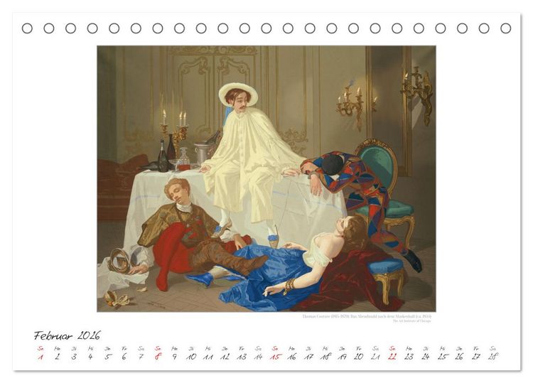 Produktbild: Party Time - Das Fest in der Kunst Kunstkalender (Tischkalender 2026 DIN A5 quer), CALVENDO Monatskalender