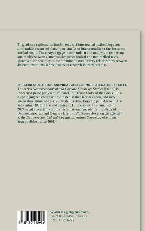 Produktbild: Intertextual Explorations in Deuterocanonical and Cognate Literature