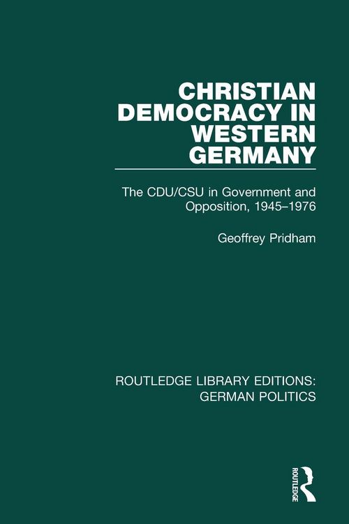 Produktbild: Christian Democracy in Western Germany (RLE