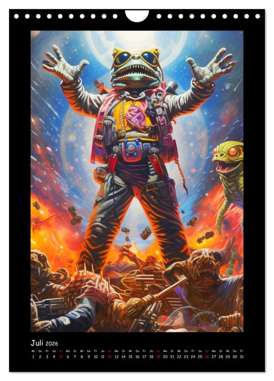Produktbild: Galaktische Welten. Starke Space Opera-Illustrationen (Wandkalender 2026 DIN A4 hoch), CALVENDO Monatskalender