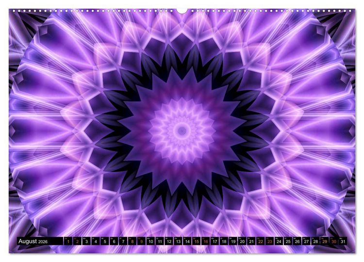 Produktbild: Energie - Mandalas, Spiritualit&auml;t durch die Farbe Lila (hochwertiger Premium Wandkalender 2026 DIN A2 quer), Kunstdruck in Hochglanz