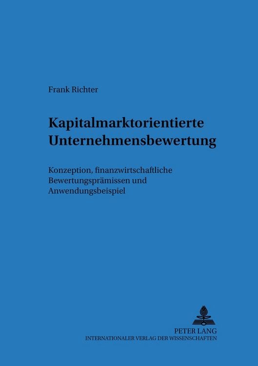 Produktbild: Kapitalmarktorientierte Unternehmensbewertung