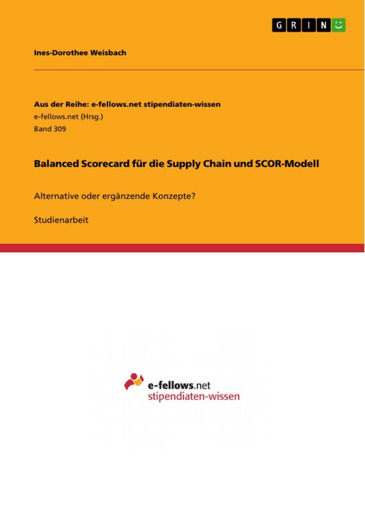 Produktbild: Balanced Scorecard f&uuml;r die Supply Chain und SCOR-Modell