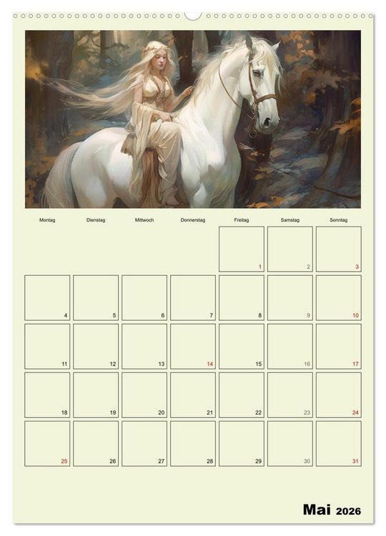 Produktbild: Im Zauberwald. Mystische Fabelwesen (hochwertiger Premium Wandkalender 2026 DIN A2 hoch), Kunstdruck in Hochglanz
