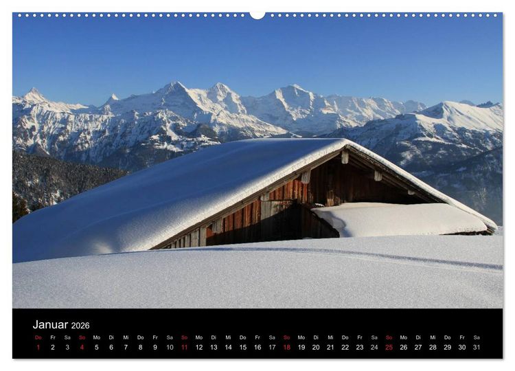 Produktbild: Berner Oberland (Wandkalender 2026 DIN A2 quer), CALVENDO Monatskalender