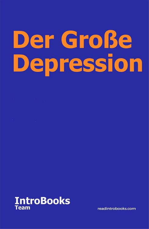 Produktbild: Der Gro&szlig;e Depression