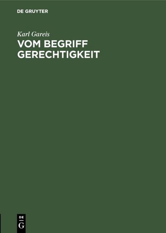 Produktbild: Vom Begriff Gerechtigkeit