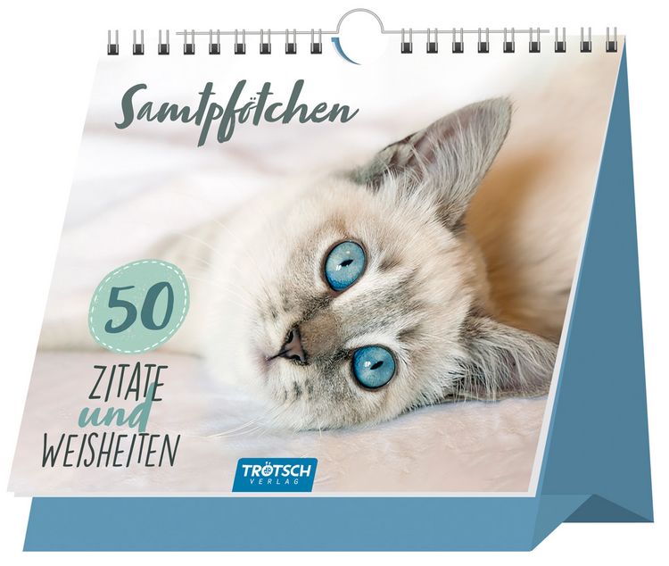 Produktbild: Tr&ouml;tsch Tischaufsteller Spr&uuml;che und Zitate zum Aufstellen Katzen