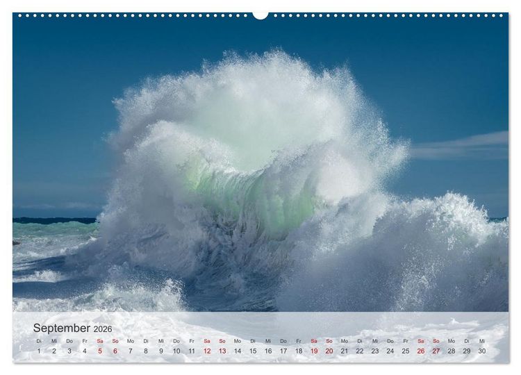 Produktbild: Azurblaue Horizonte - Die Sch&ouml;nheit des Meeres einfangen (hochwertiger Premium Wandkalender 2026 DIN A2 quer), Kunstdruck in Hochglanz