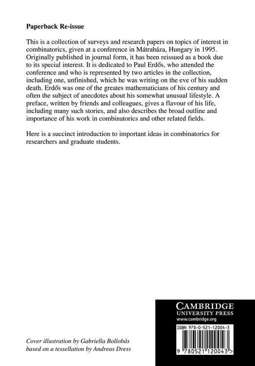 Produktbild: Recent Trends in Combinatorics