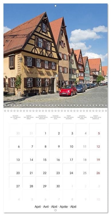 Produktbild: Dinkelsbuehl - Medieval Town in Germany (Wall Calendar 2026 12 &times; 12 Inch) CALVENDO 12 Month Wall Calendar