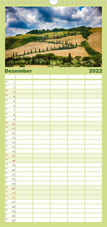 Produktbild: Familienplaner Toskana - sp&uuml;r den Sommer (Wandkalender 2022 , 21 cm x 45 cm, hoch)
