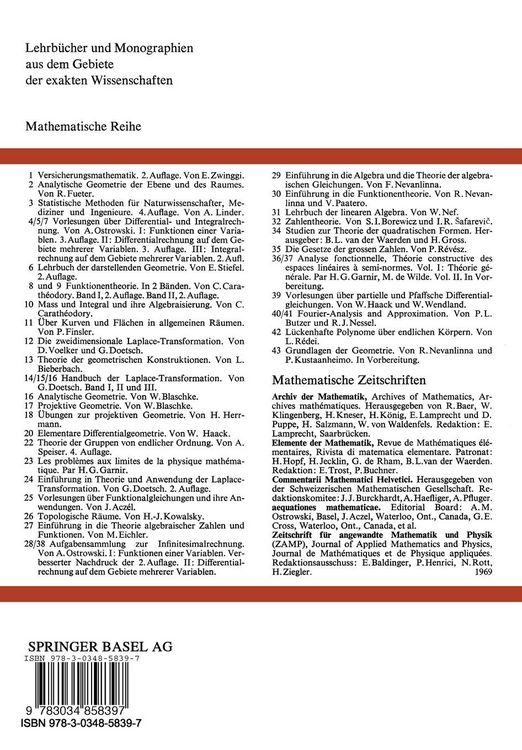 Produktbild: Funktionalanalytische Methoden der numerischen Mathematik