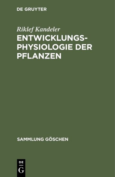 Produktbild: Entwicklungsphysiologie der Pflanzen
