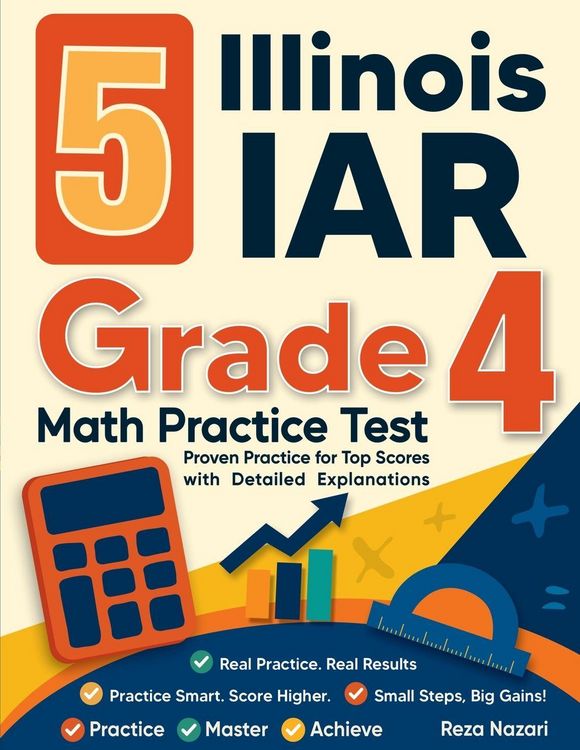 Produktbild: 5 Illinois IAR Grade 4 Math Practice Tests