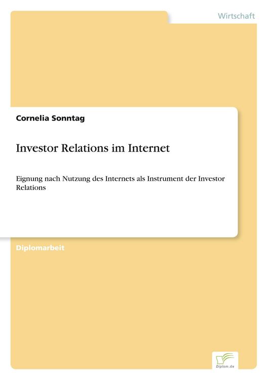 Produktbild: Investor Relations im Internet