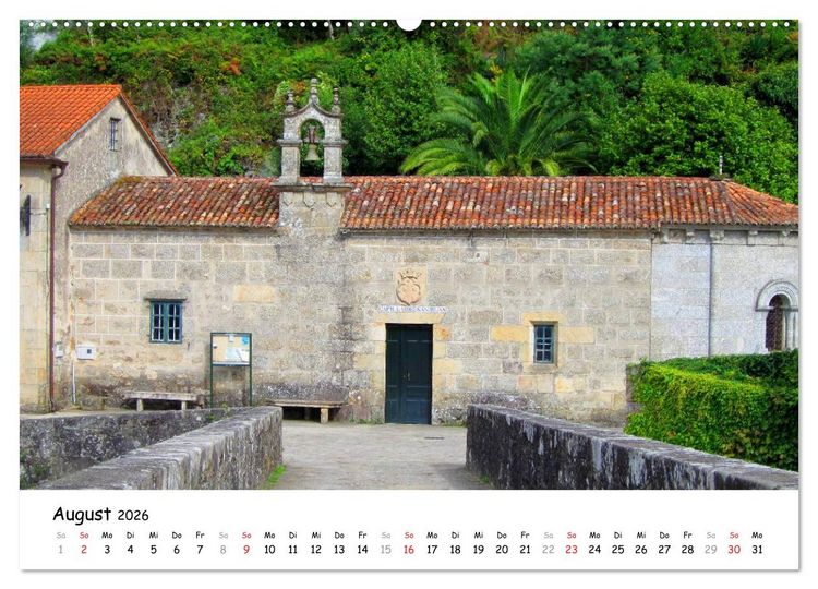 Produktbild: Jakobsweg - Camino Finisterre (hochwertiger Premium Wandkalender 2026 DIN A2 quer), Kunstdruck in Hochglanz