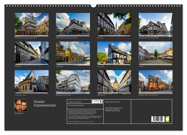 Produktbild: Goslar Impressionen (Wandkalender 2026 DIN A2 quer), CALVENDO Monatskalender