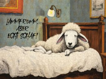 Produktbild: CALVENDO Puzzle Lammfromm | 1000 Teile Lege-Gr&ouml;&szlig;e 64x48cm Foto-Puzzle f&uuml;r gl&uuml;ckliche Stunden