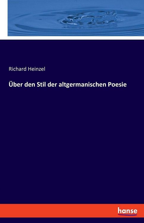 Produktbild: &Uuml;ber den Stil der altgermanischen Poesie