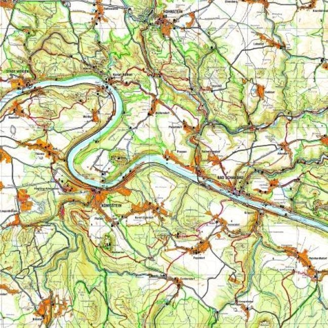 Produktbild: Gro&szlig;e Karte der S&auml;chsischen Schweiz 1:30000