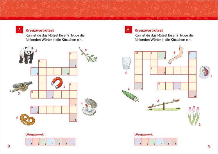 Produktbild: Lesel&ouml;wen Kreuzwortr&auml;tsel f&uuml;r Einsteiger - 1. Klasse (Himmelblau)
