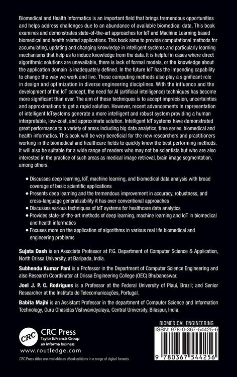 Produktbild: Deep Learning, Machine Learning and IoT in Biomedical and Health Informatics