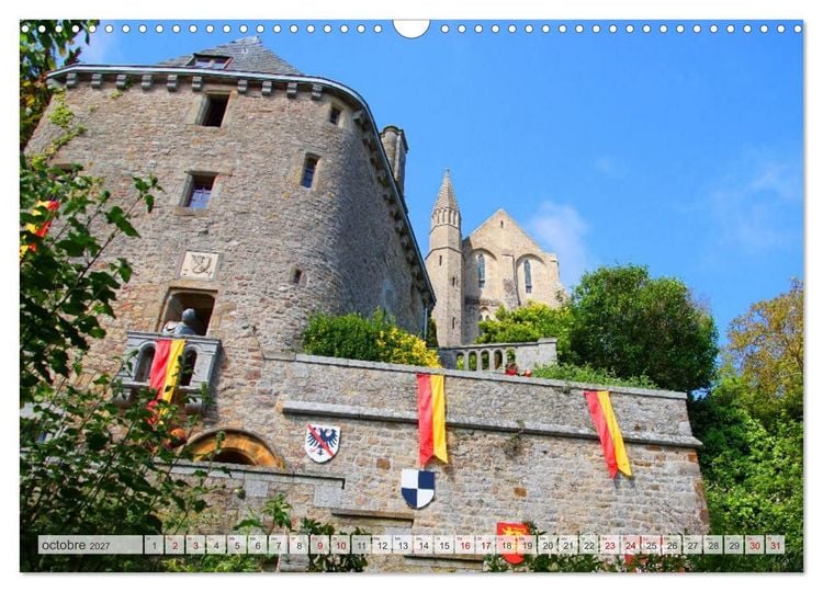 Produktbild: Le Mont-Saint-Michel - Impressionnante montagne monastique (Calendrier mural 2027 DIN A3 vertical), CALVENDO calendrier mensuel