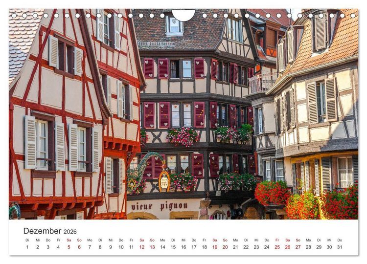 Produktbild: Els&auml;sser Weinstra&szlig;e, malerische D&ouml;rfer in idyllischer Landschaft (Wandkalender 2026 DIN A4 quer), CALVENDO Monatskalender