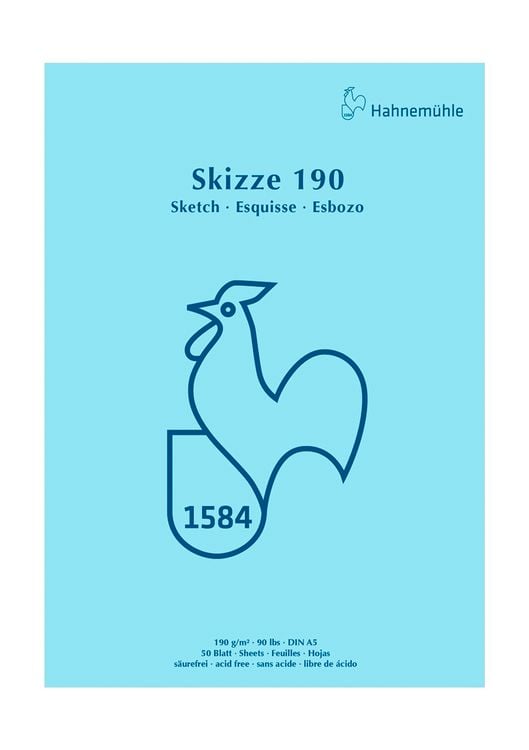 Produktbild: Hahnem&uuml;hle Papier Skizze 190, DIN A 5, 190 g/m&sup2;