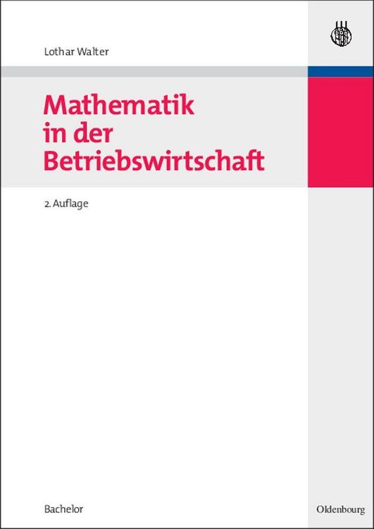 Produktbild: Mathematik in der Betriebswirtschaft
