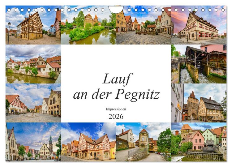 Produktbild: Lauf an der Pegnitz Impressionen (Wandkalender 2026 DIN A4 quer), CALVENDO Monatskalender
