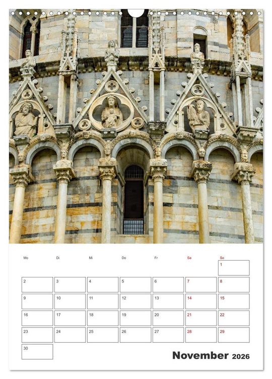 Produktbild: Pisa - Reiseplaner (Wandkalender 2026 DIN A3 hoch), CALVENDO Monatskalender