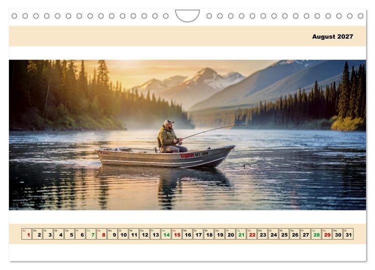 Produktbild: Alaska - Angeln auf Lachs - Panorama (Wandkalender 2027 DIN A4 quer), CALVENDO Monatskalender