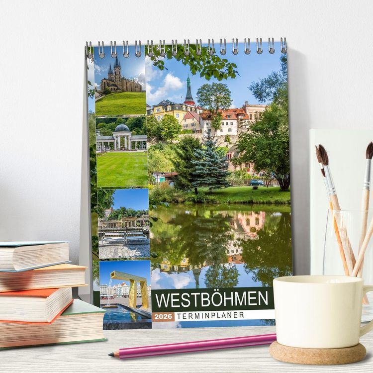 Produktbild: WESTB&Ouml;HMEN Terminplaner (Tischkalender 2026 DIN A5 hoch), CALVENDO Monatskalender