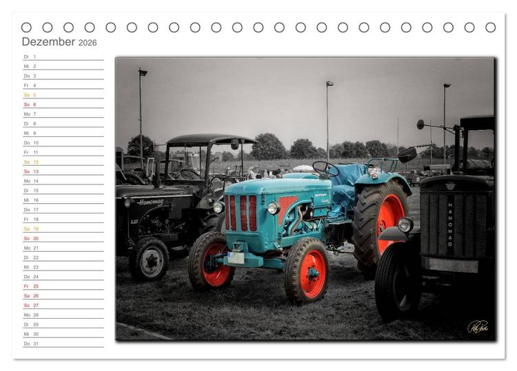 Produktbild: Oldtimer - Trecker Nostalgie (Tischkalender 2026 DIN A5 quer), CALVENDO Monatskalender