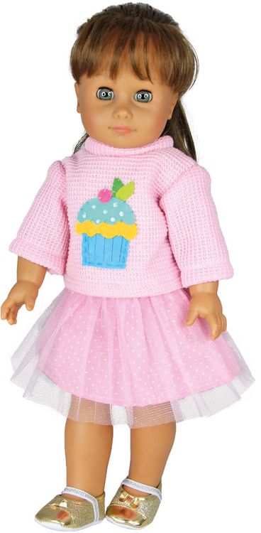 Produktbild: Heless - Puppen-Pullover und T&uuml;llrock Cupcake, Gr. 35 - 45 cm