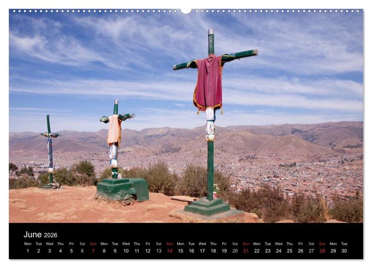 Produktbild: Peru - from the Andes to the Amazon / UK-Version (High Quality Premium Wall Calendar 2026 DIN A2 landscape),CALVENDO 12 Month Wall Calendar