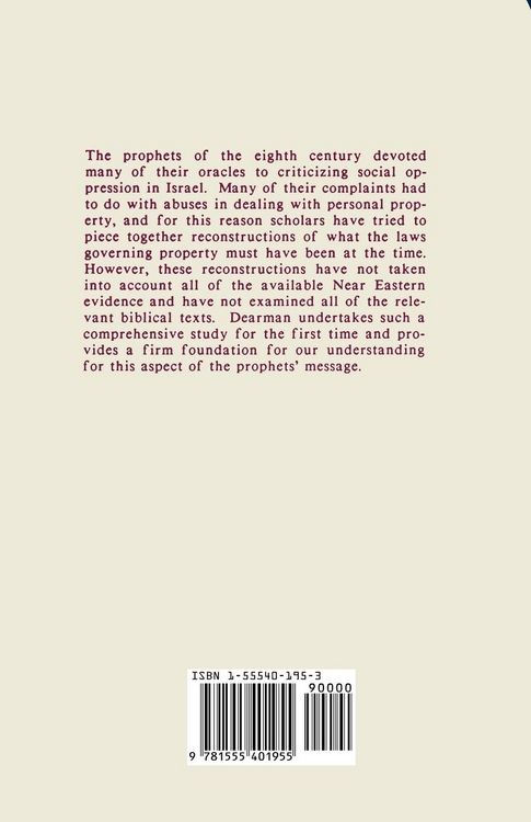 Produktbild: Property Rights in the Eighth-Century Prophets