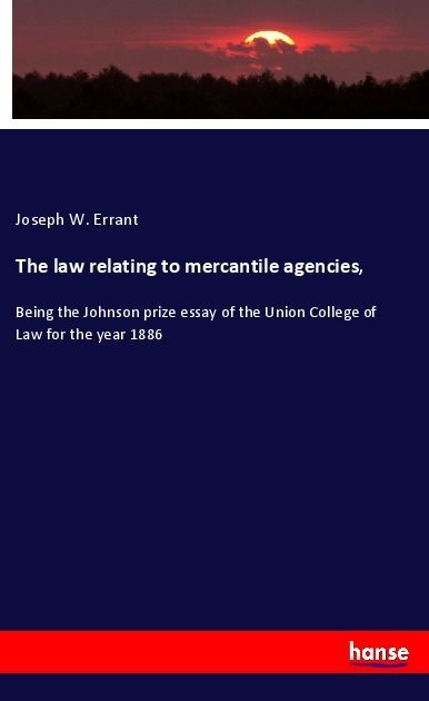 Produktbild: The law relating to mercantile agencies,