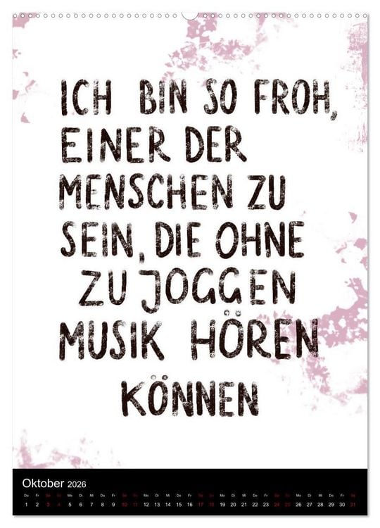 Produktbild: Und bei dir so ...? Witzige Spr&uuml;che gegen die T&uuml;cken des Alltags (hochwertiger Premium Wandkalender 2026 DIN A2 hoch), Kunstdruck in Hochglanz