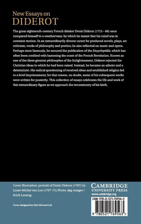 Produktbild: New Essays on Diderot