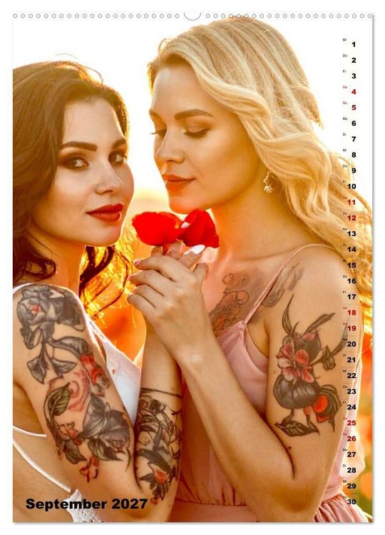 Produktbild: Tattoo Beautys (Wandkalender 2027 DIN A2 hoch), CALVENDO Monatskalender