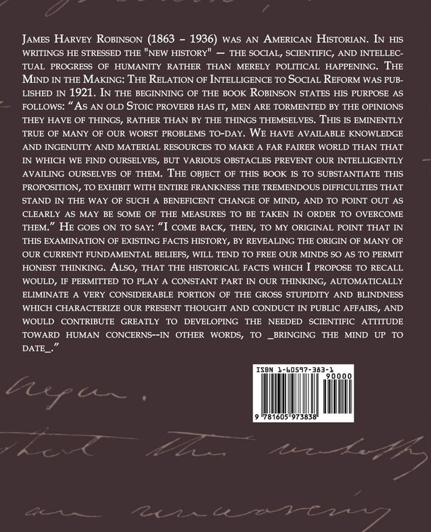 Produktbild: The Mind in the Making - The Relation of Intelligence to Social Reform
