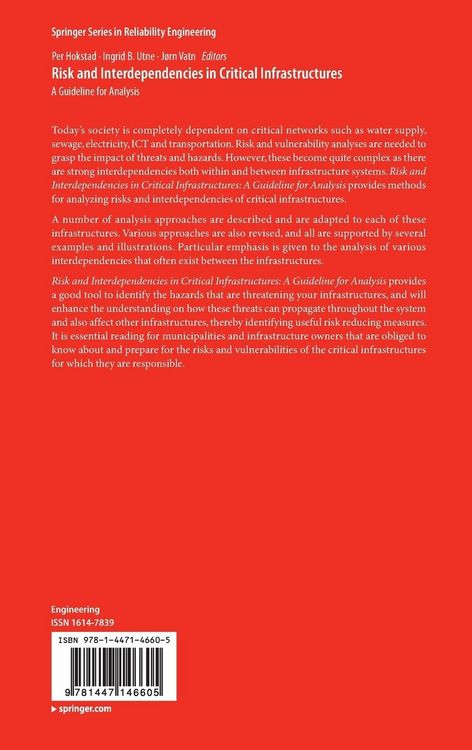 Produktbild: Risk and Interdependencies in Critical Infrastructures